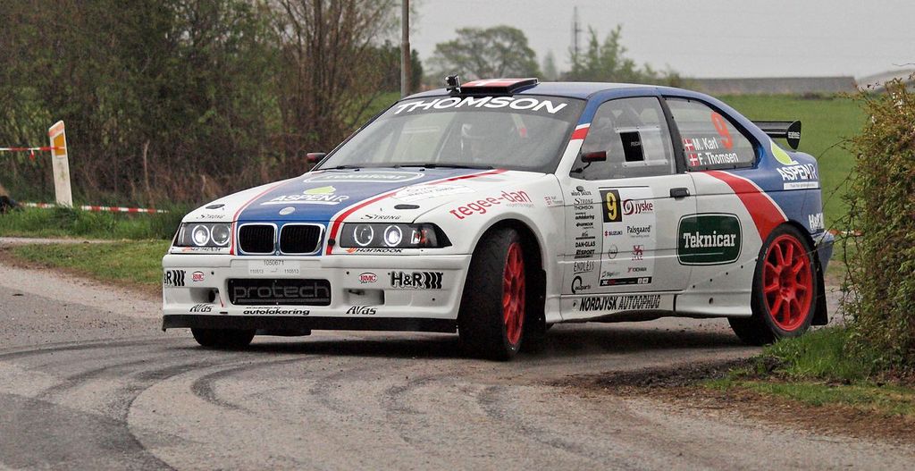 Morten Karl kørte sin BMW E 36 til sejr ved DM 2 i rally.
(Foto: Åge Keseler Kirketerp)
